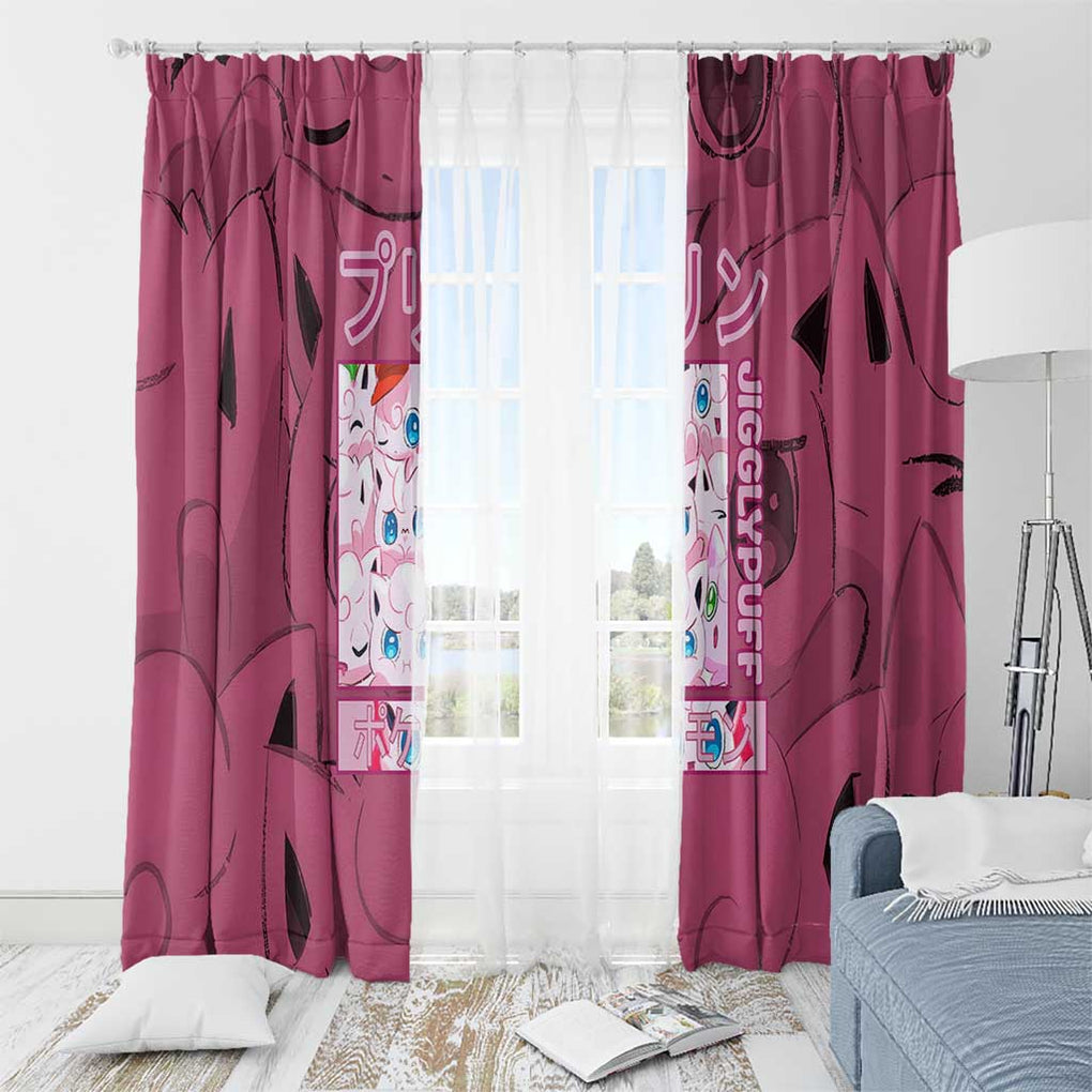 Jigglypuff -  Poke Window Curtain Anime Style