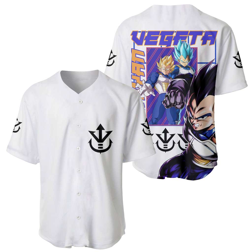 Vegeta V3 Dragon Ball Z Baseball Jersey Anime Style