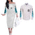 Vegeta V3 Dragon Ball Z Couples Matching Off The Shoulder Long Sleeve Dress and Long Sleeve Button Shirt Anime Style