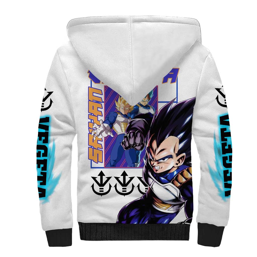 Vegeta V3 Dragon Ball Z Sherpa Hoodie Anime Style