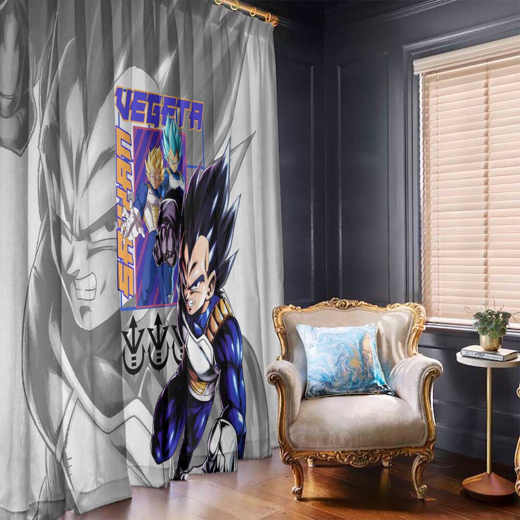 Vegeta V3 Dragon Ball Z Window Curtain Anime Style
