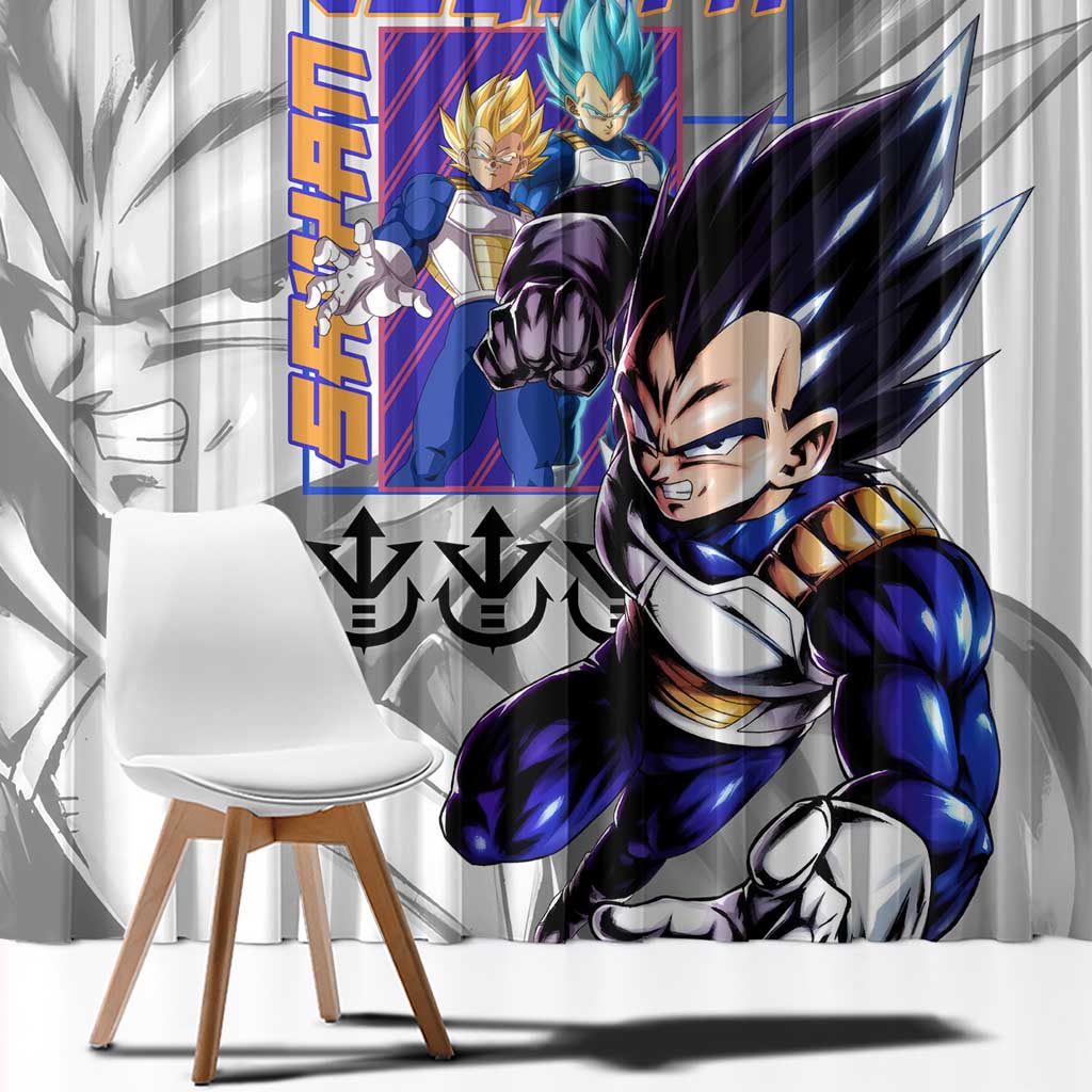 Vegeta V3 Dragon Ball Z Window Curtain Anime Style
