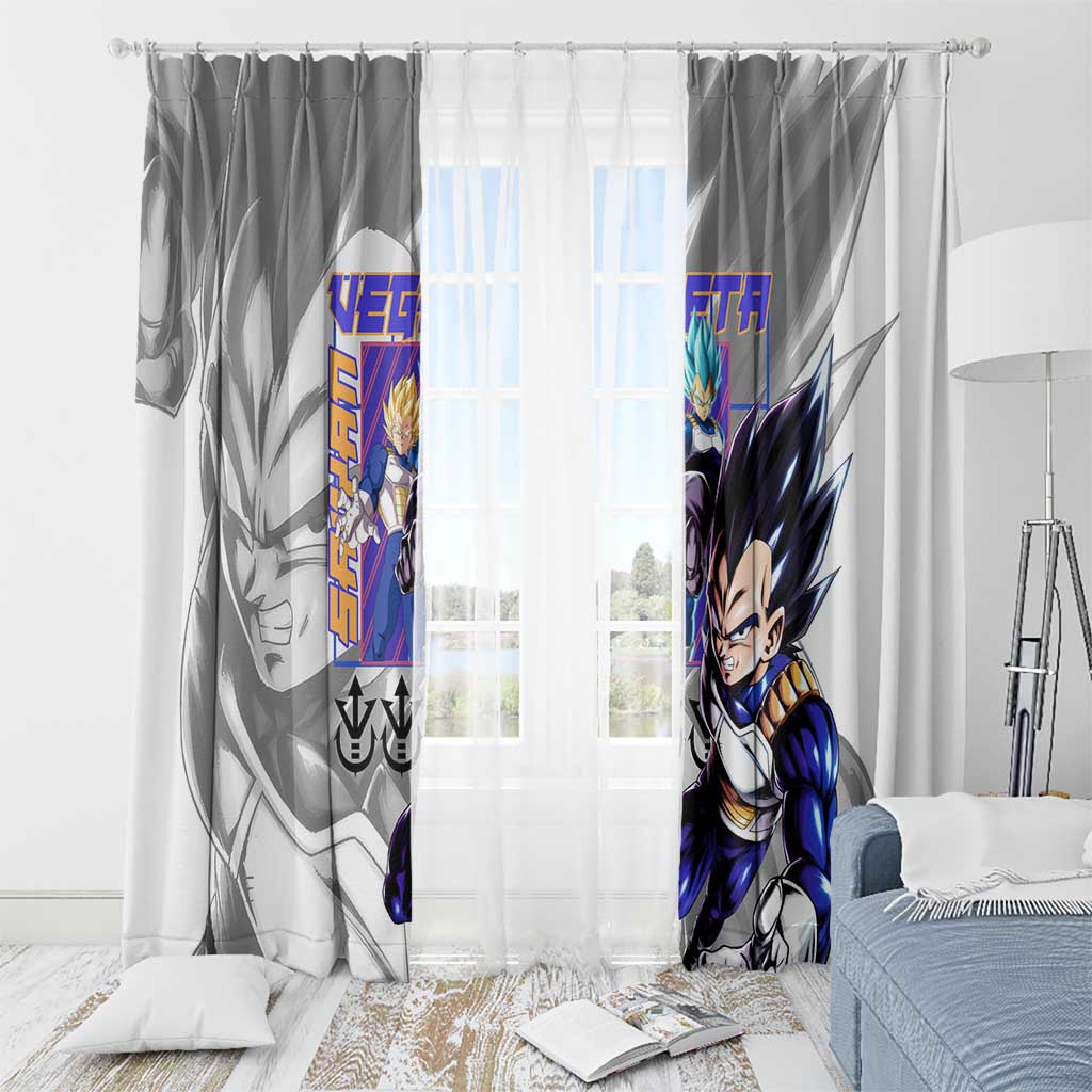 Vegeta V3 Dragon Ball Z Window Curtain Anime Style