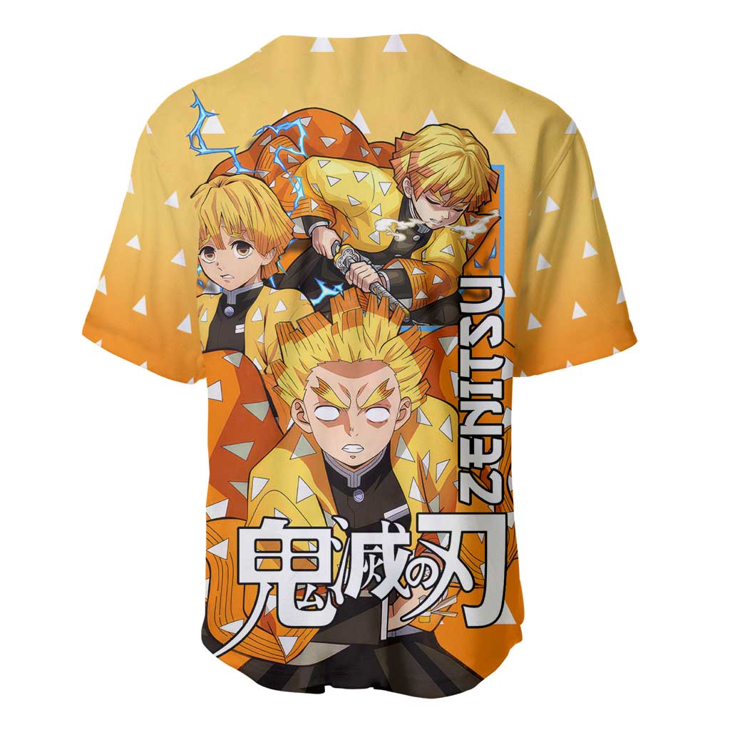 Agatsuma Zenitsu Haori Demon Slayer Baseball Jersey Anime Style