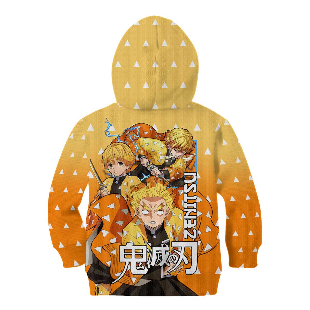 Agatsuma Zenitsu Haori Demon Slayer Kid Hoodie Anime Style
