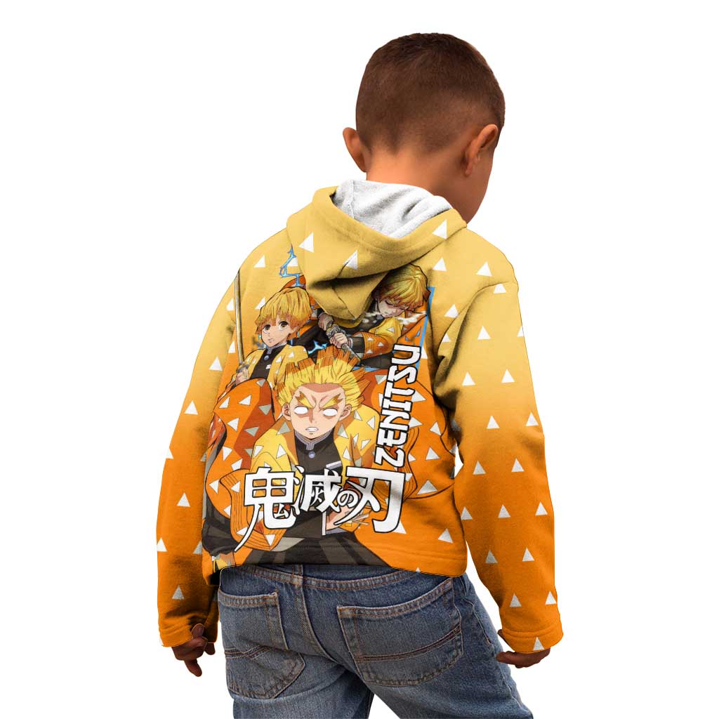 Agatsuma Zenitsu Haori Demon Slayer Kid Hoodie Anime Style