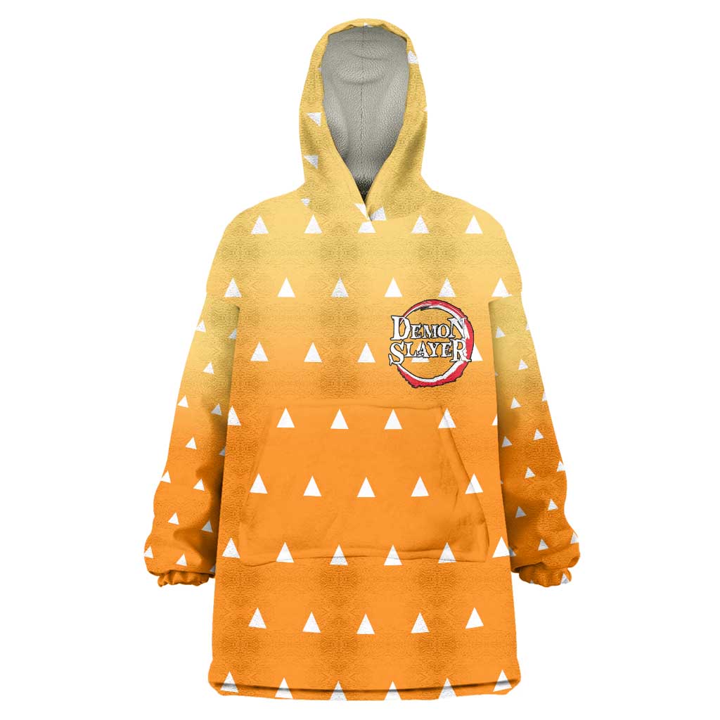 Agatsuma Zenitsu Haori Demon Slayer Wearable Blanket Hoodie Anime Style