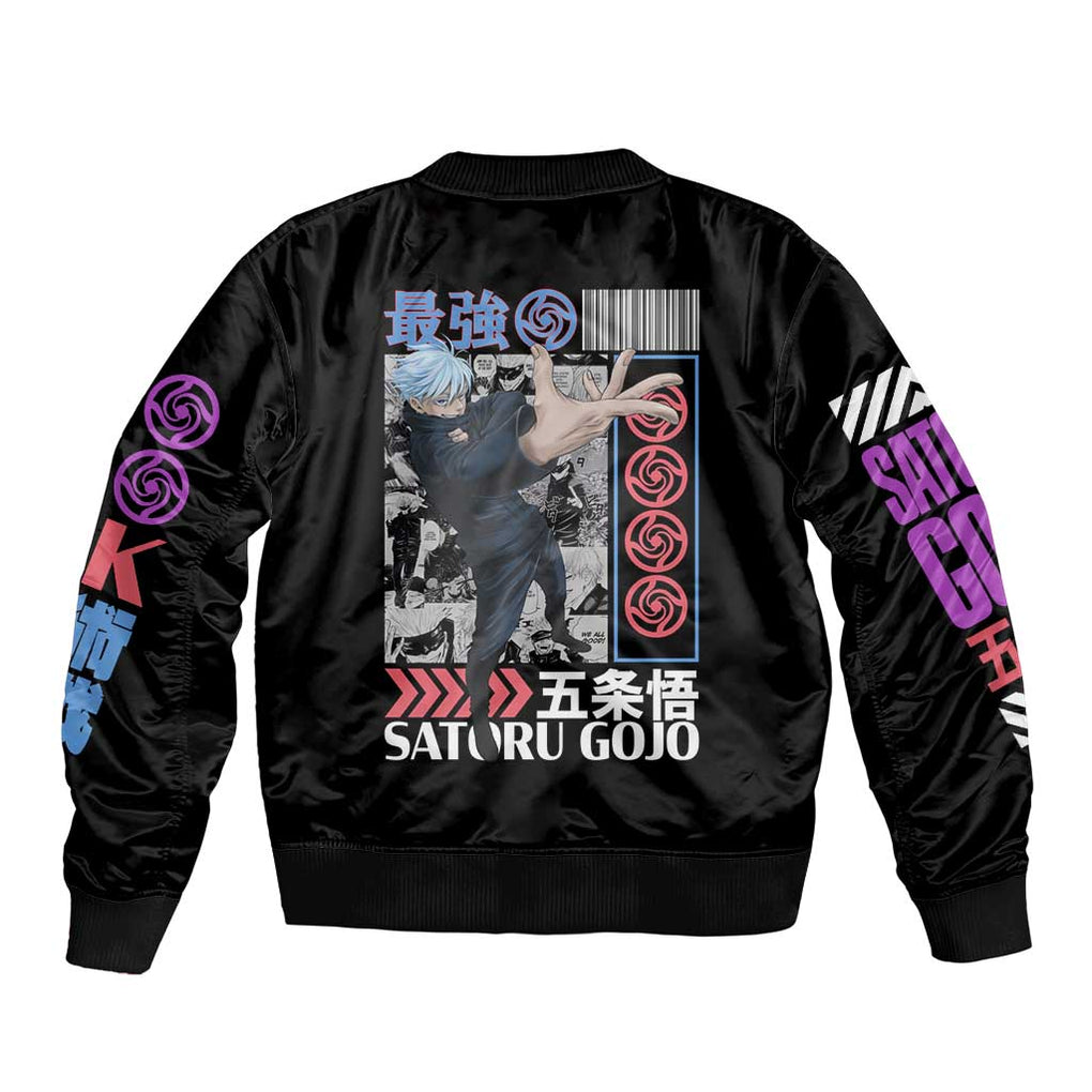 Satoru Gojo V2 Jujutsu Kaisen Bomber Jacket Anime Style