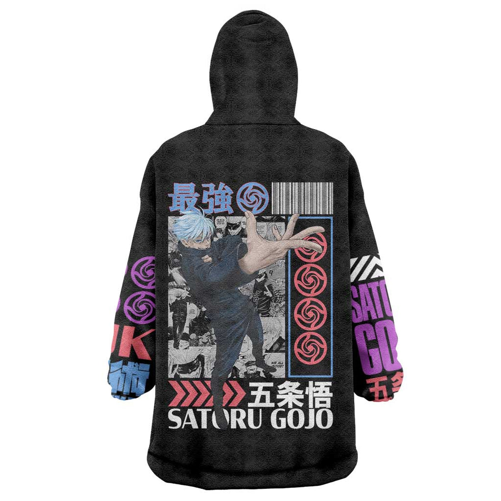 Satoru Gojo V2 Jujutsu Kaisen Wearable Blanket Hoodie Anime Style