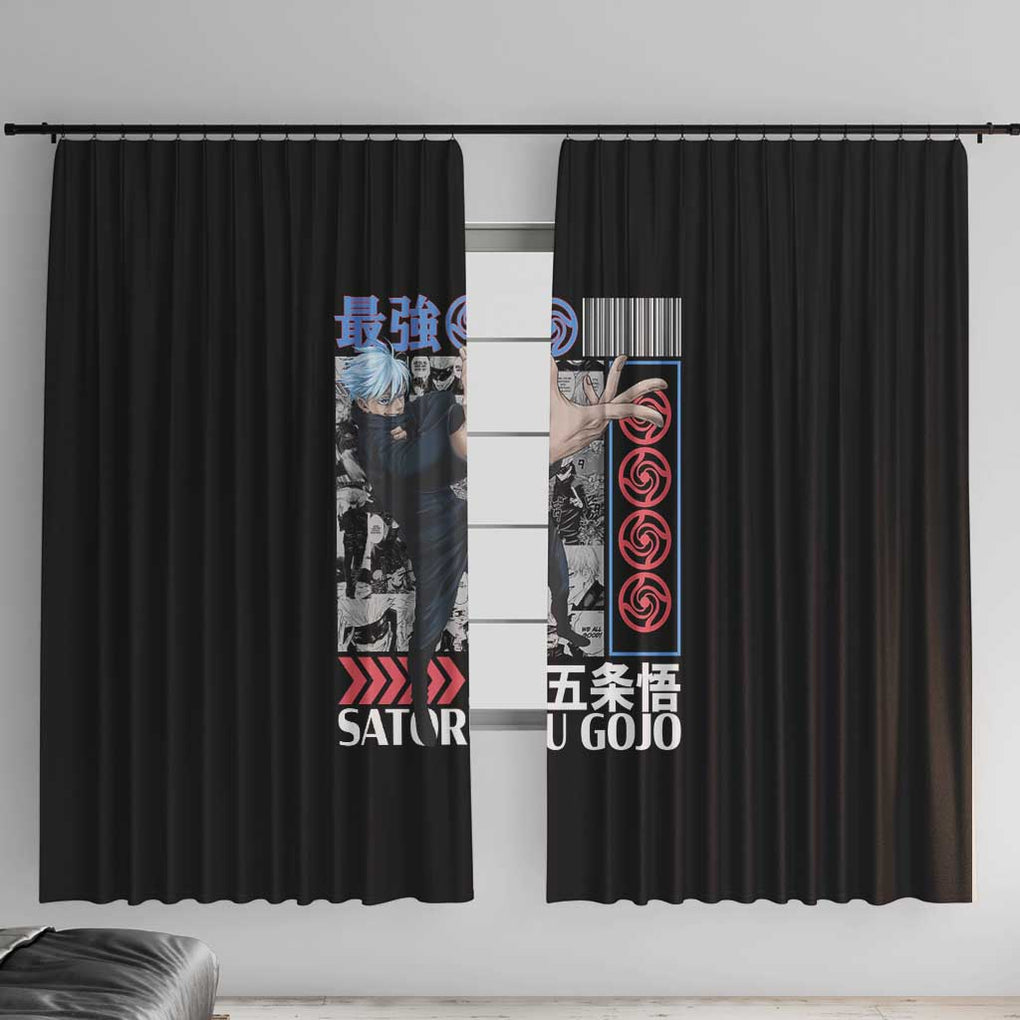 Satoru Gojo V2 Jujutsu Kaisen Window Curtain Anime Style