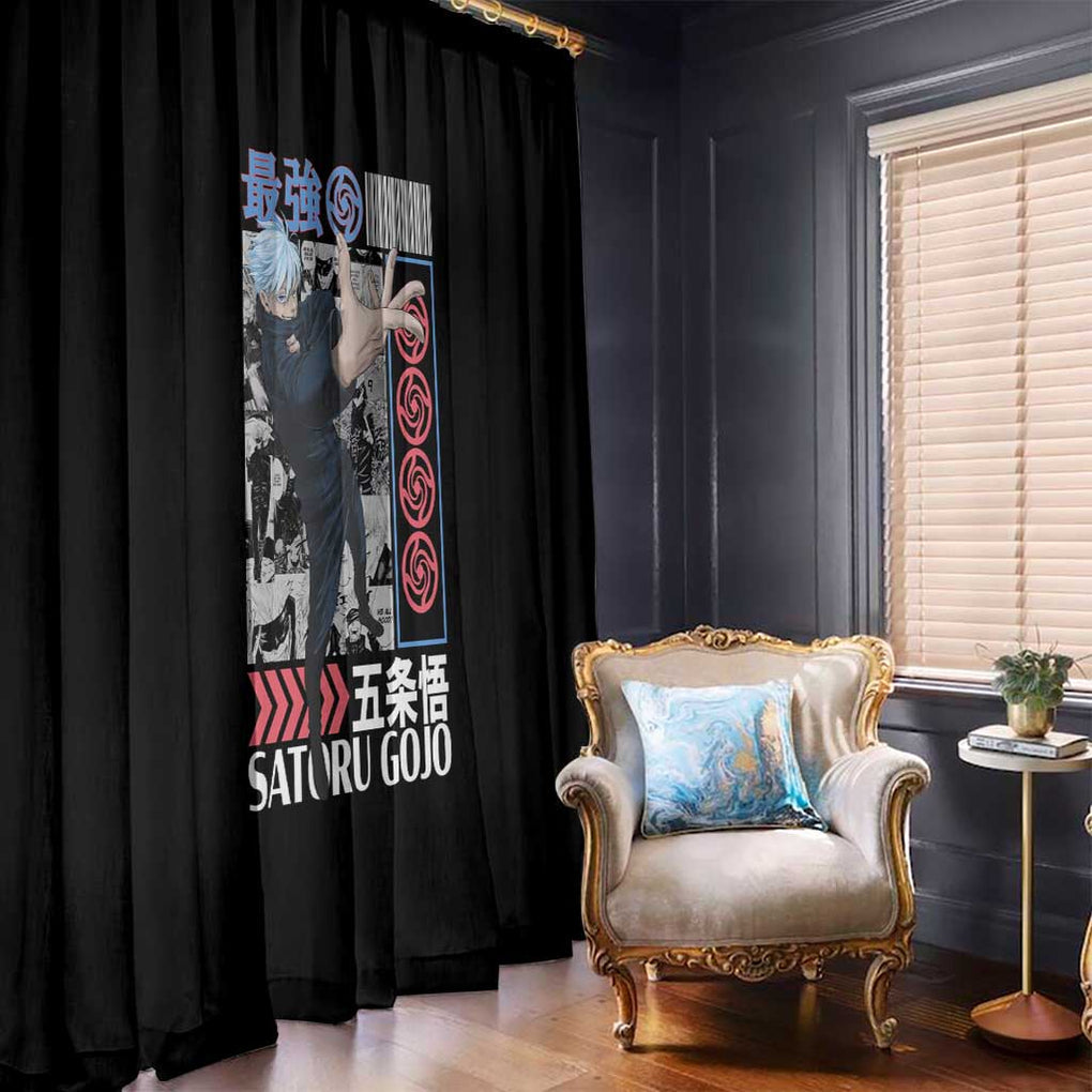 Satoru Gojo V2 Jujutsu Kaisen Window Curtain Anime Style