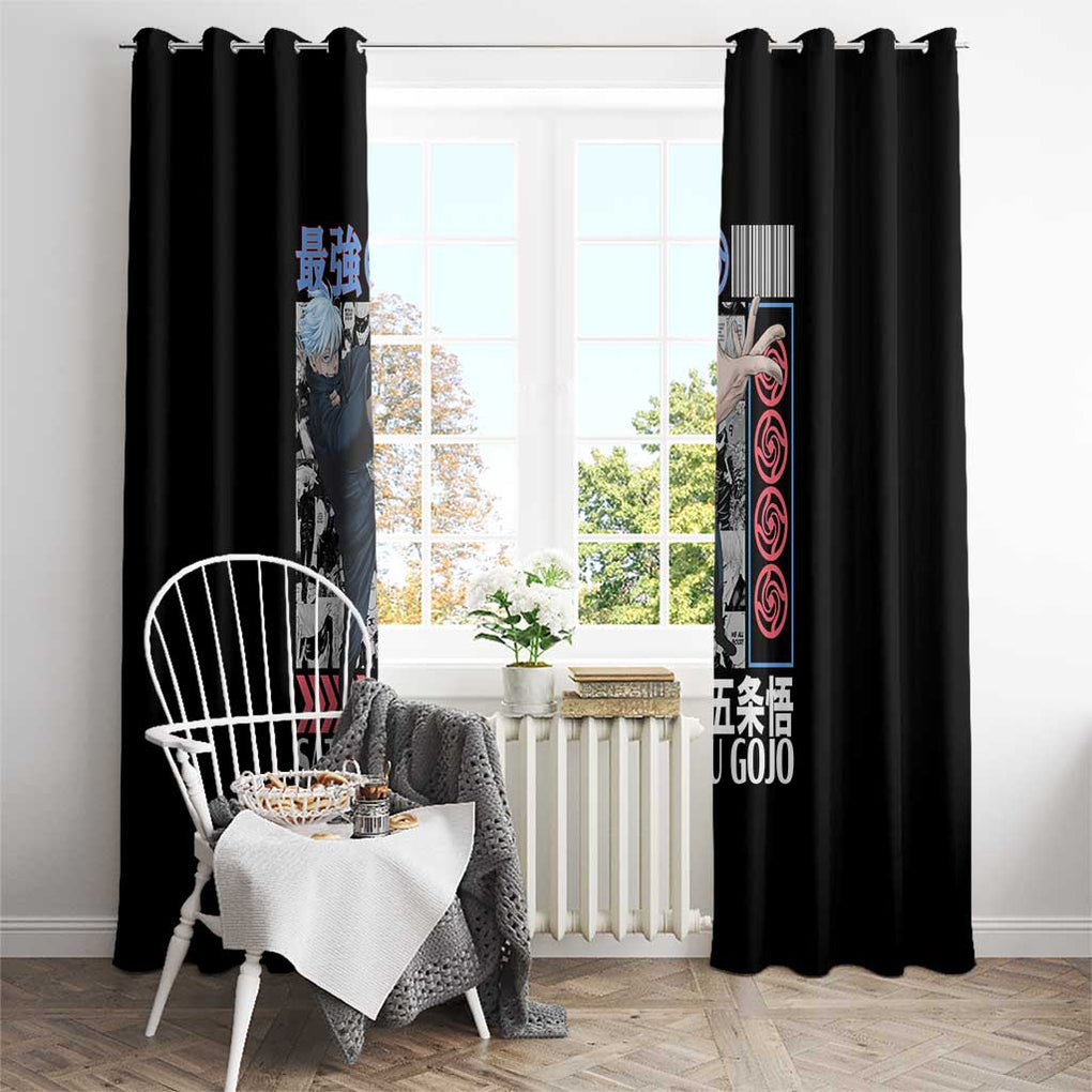 Satoru Gojo V2 Jujutsu Kaisen Window Curtain Anime Style