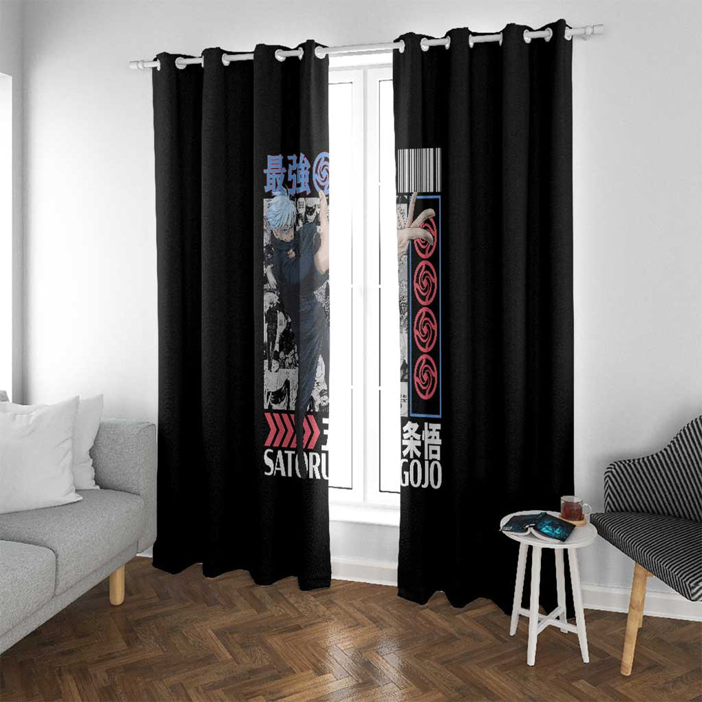 Satoru Gojo V2 Jujutsu Kaisen Window Curtain Anime Style