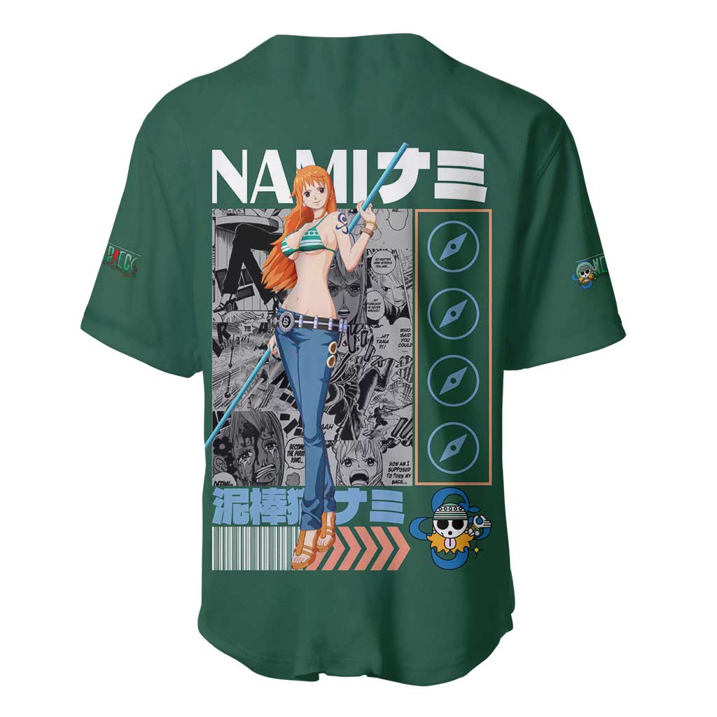 Nami One Piece Baseball Jersey Anime Style TS04