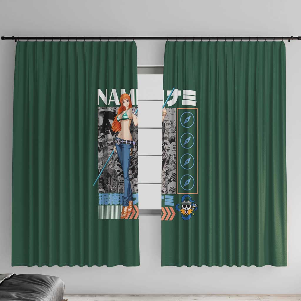 Nami One Piece Window Curtain Anime Style TS04