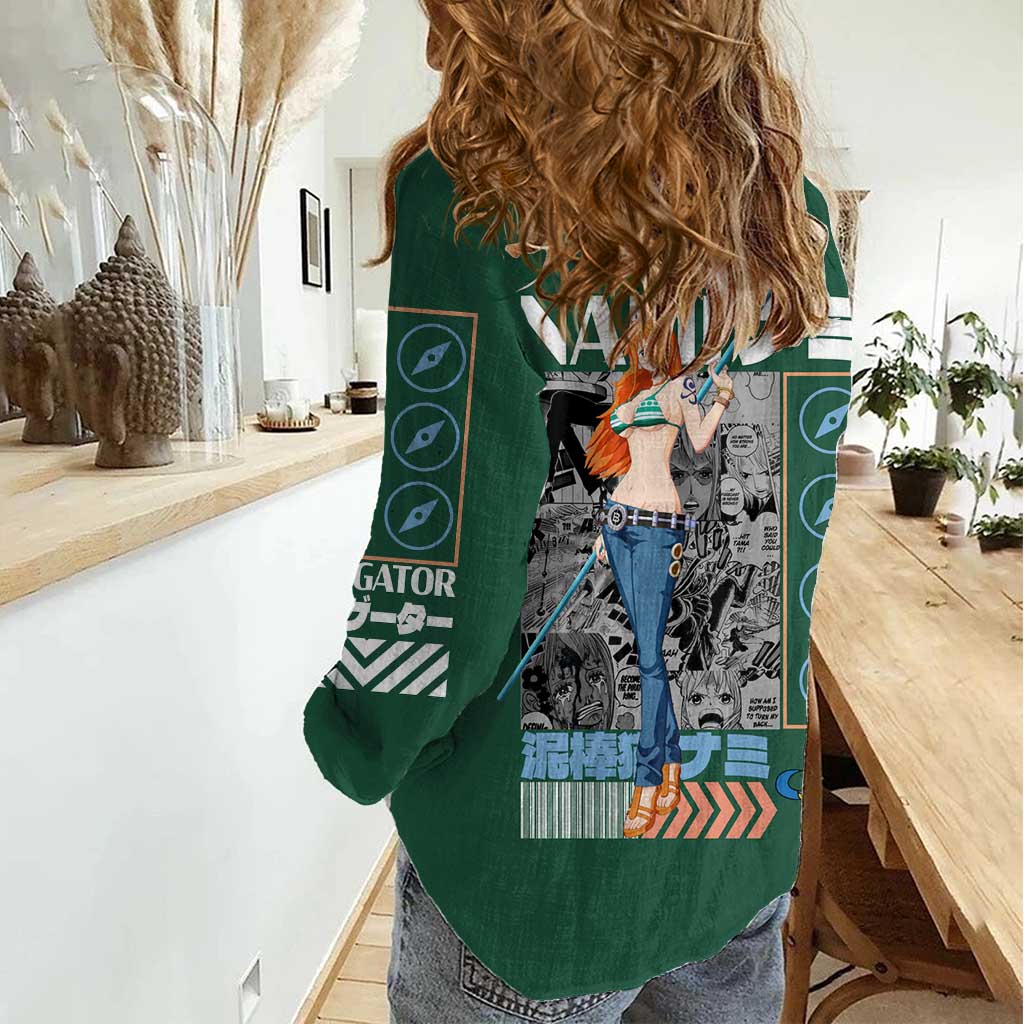 Nami One Piece Women Casual Shirt Anime Style TS04