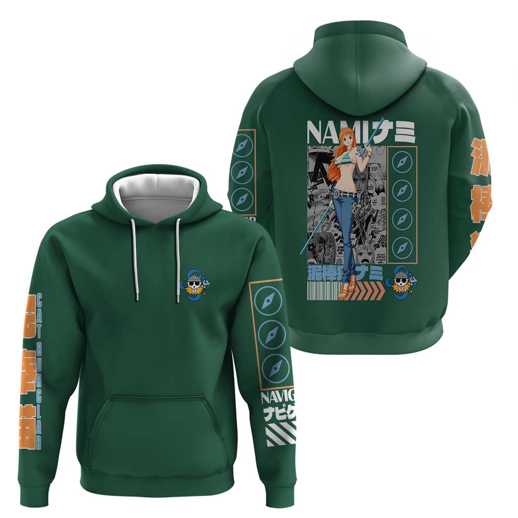 Nami One Piece Zip Hoodie Anime Style TS04