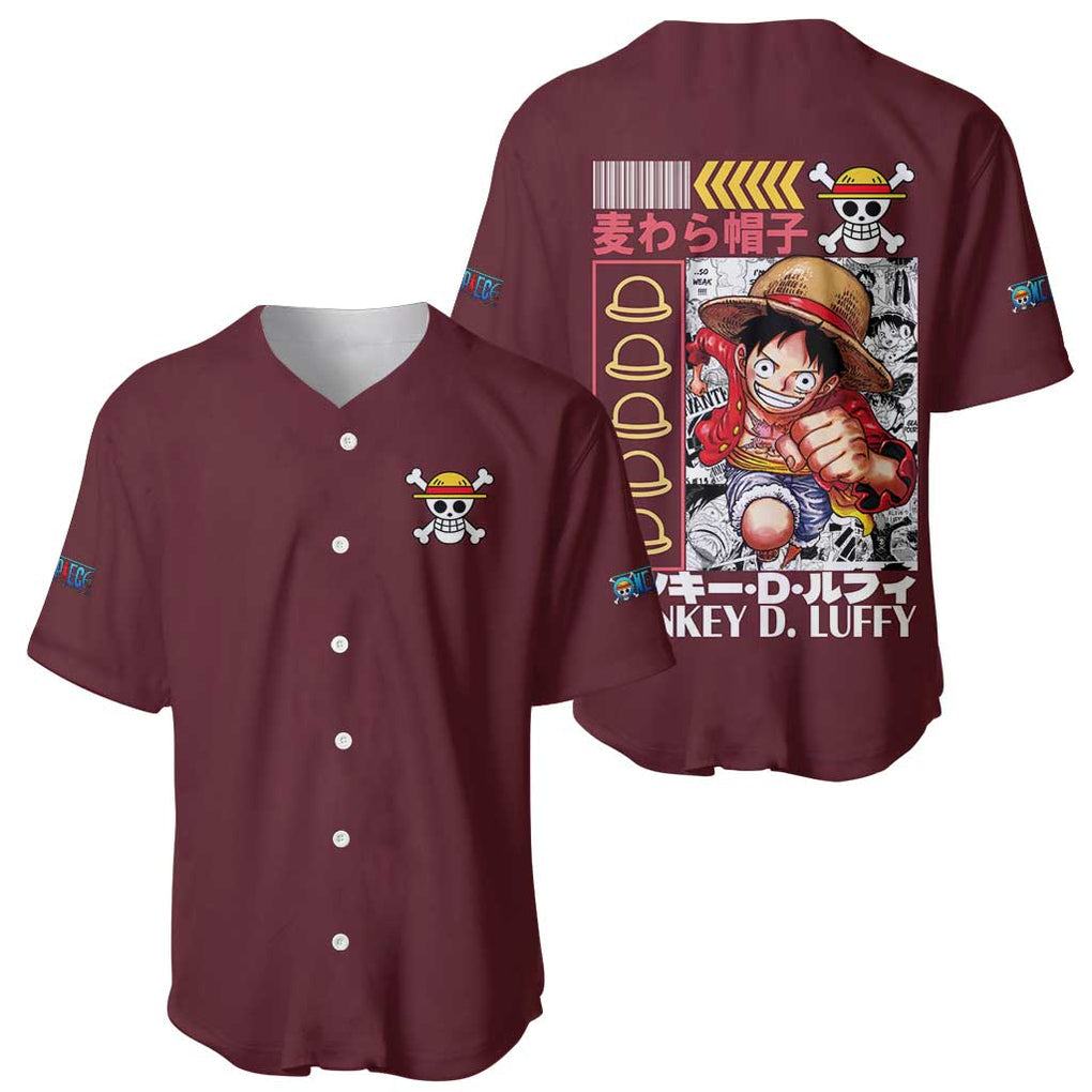 Monkey D. Luffy V2 One Piece Baseball Jersey Anime Style