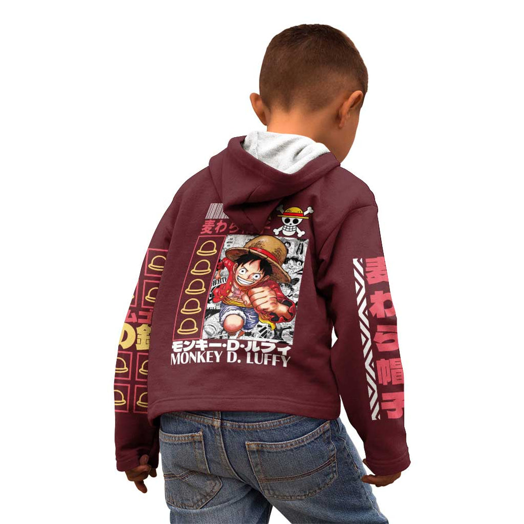 Monkey D. Luffy V2 One Piece Kid Hoodie Anime Style