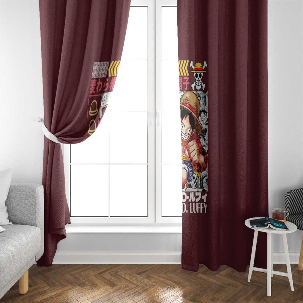 Monkey D. Luffy V2 One Piece Window Curtain Anime Style