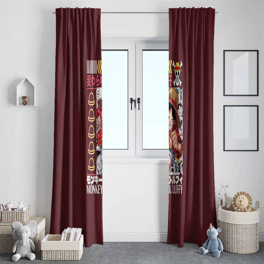 Monkey D. Luffy V2 One Piece Window Curtain Anime Style