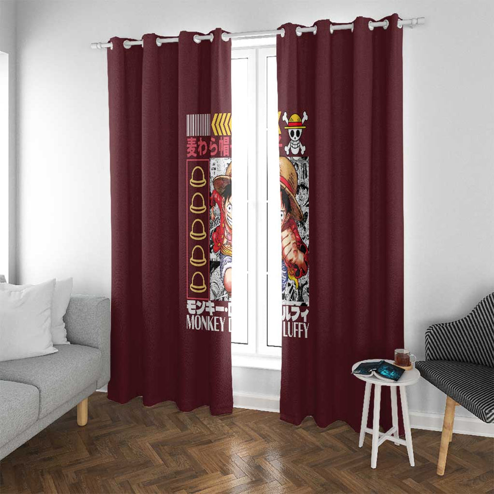 Monkey D. Luffy V2 One Piece Window Curtain Anime Style