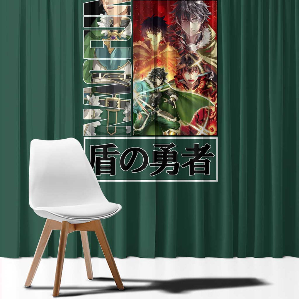 Naofumi Iwatani The Rising of the Shield Hero Window Curtain Anime Style