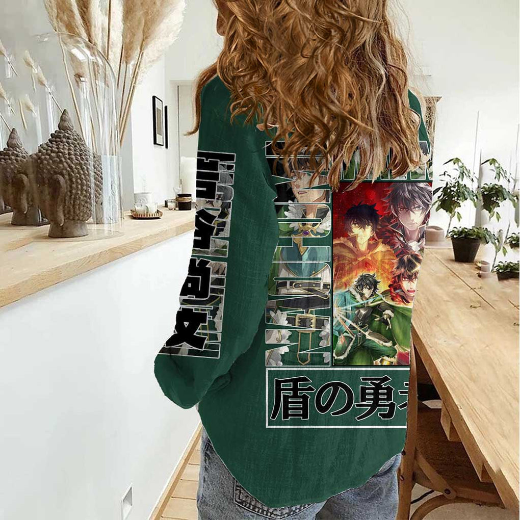 Naofumi Iwatani The Rising of the Shield Hero Women Casual Shirt Anime Style