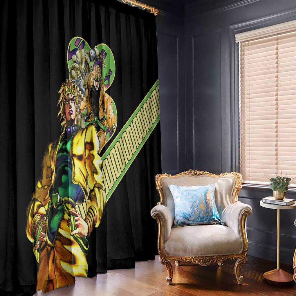 Dio Brando Jojo’s Bizarre Adventure Window Curtain Anime Style