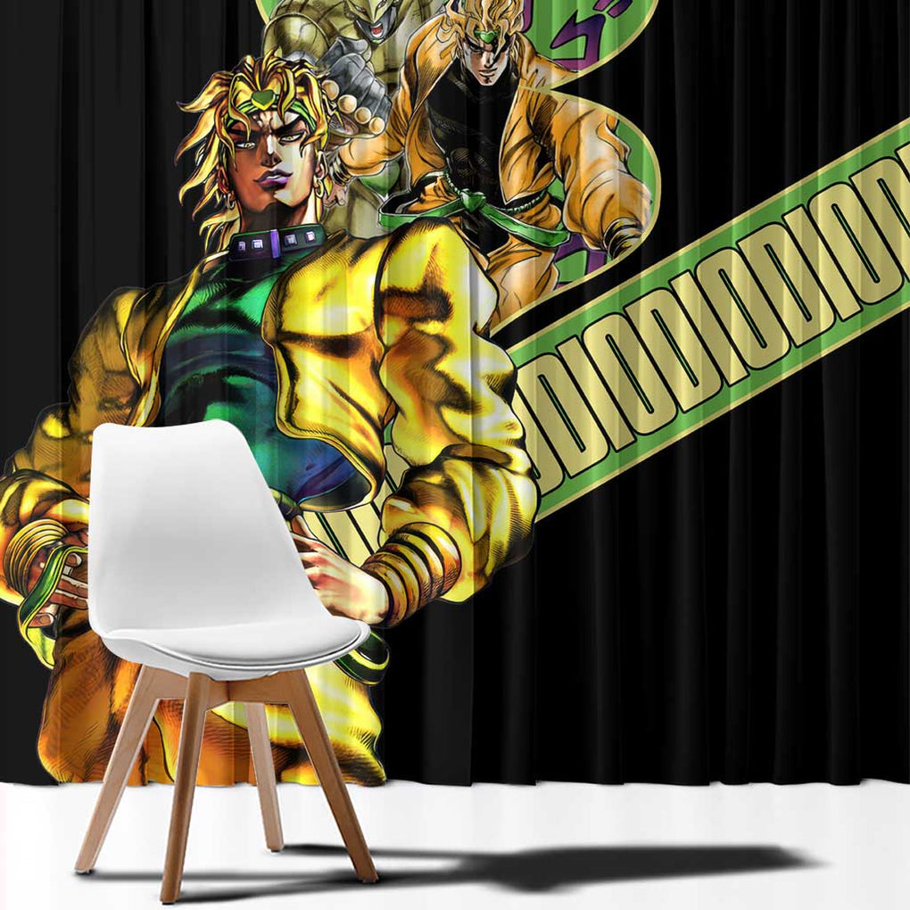 Dio Brando Jojo’s Bizarre Adventure Window Curtain Anime Style