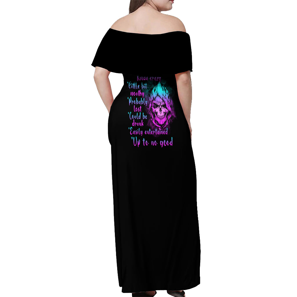 warning-kinda-crazy-skull-off-shoulder-maxi-dress