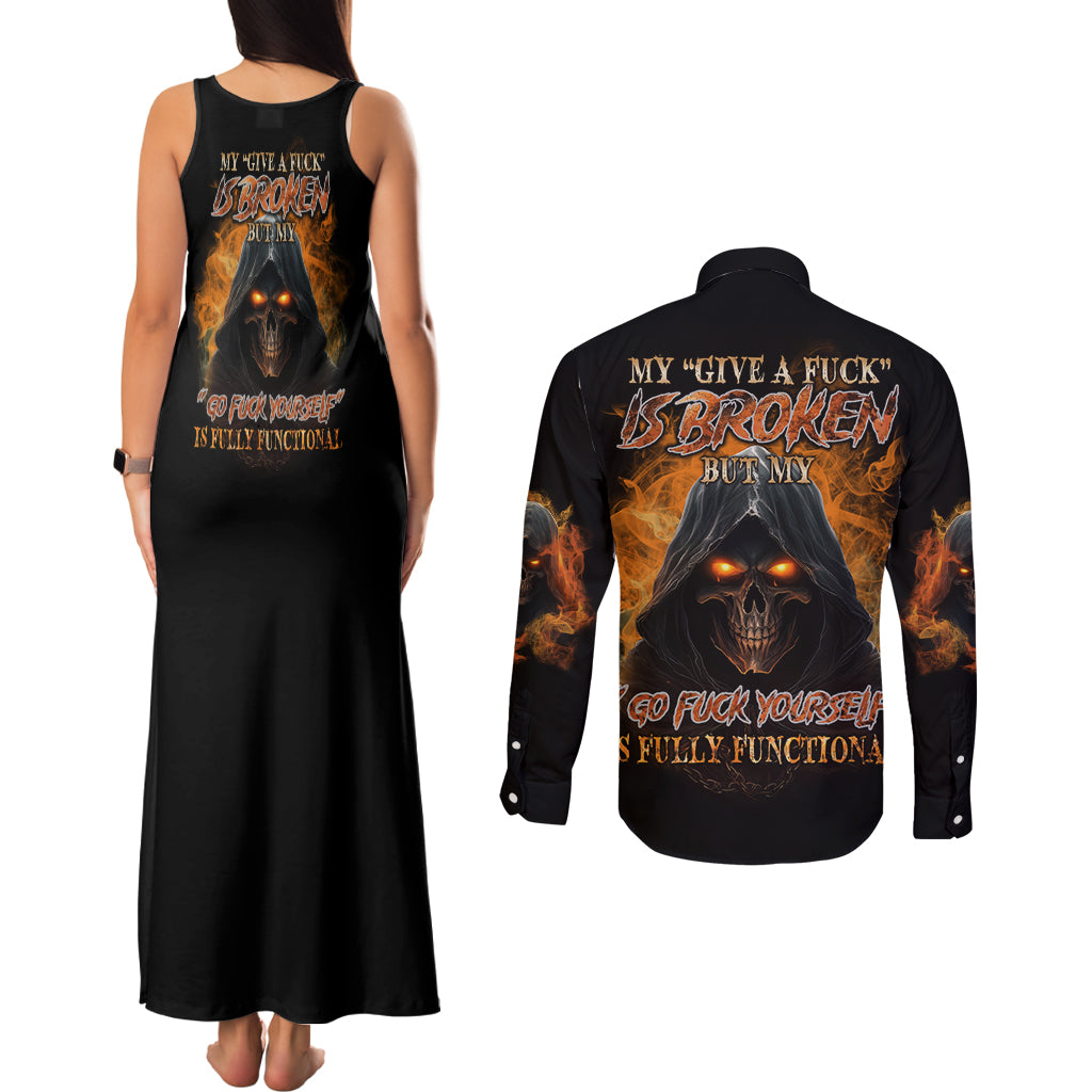 my-give-a-f-reaper-fire-all-couples-matching-tank-maxi-dress-and-long-sleeve-button-shirt
