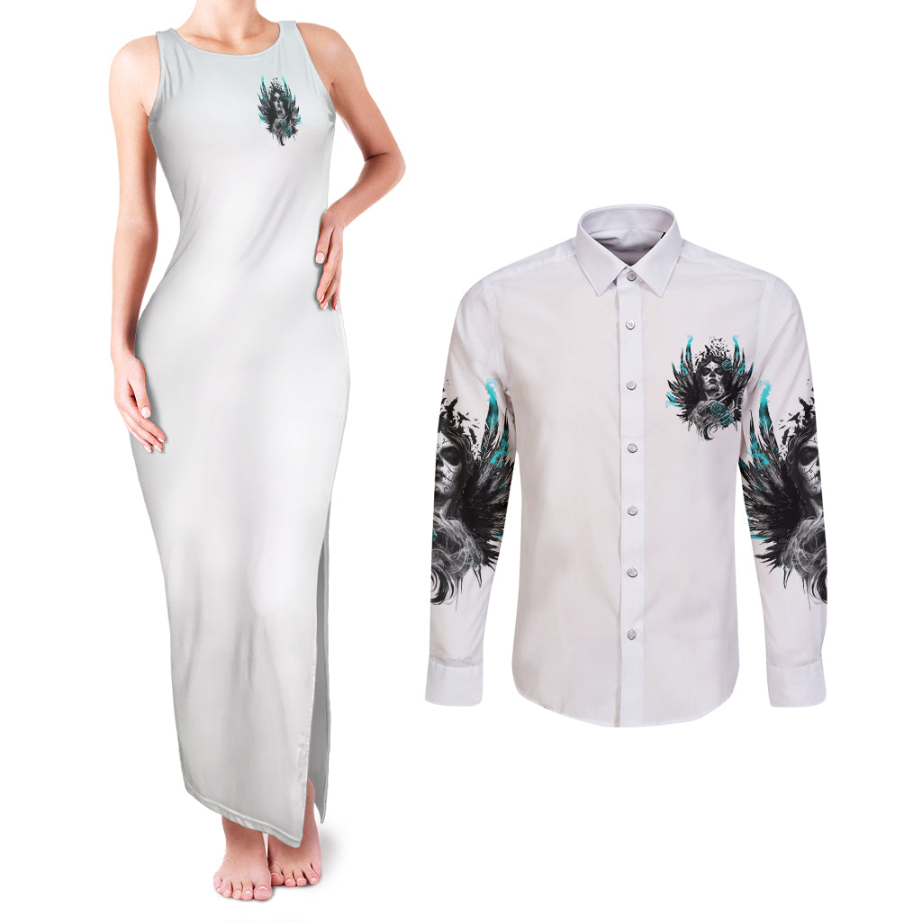 i-am-the-storm-sugar-skull-couples-matching-tank-maxi-dress-and-long-sleeve-button-shirt