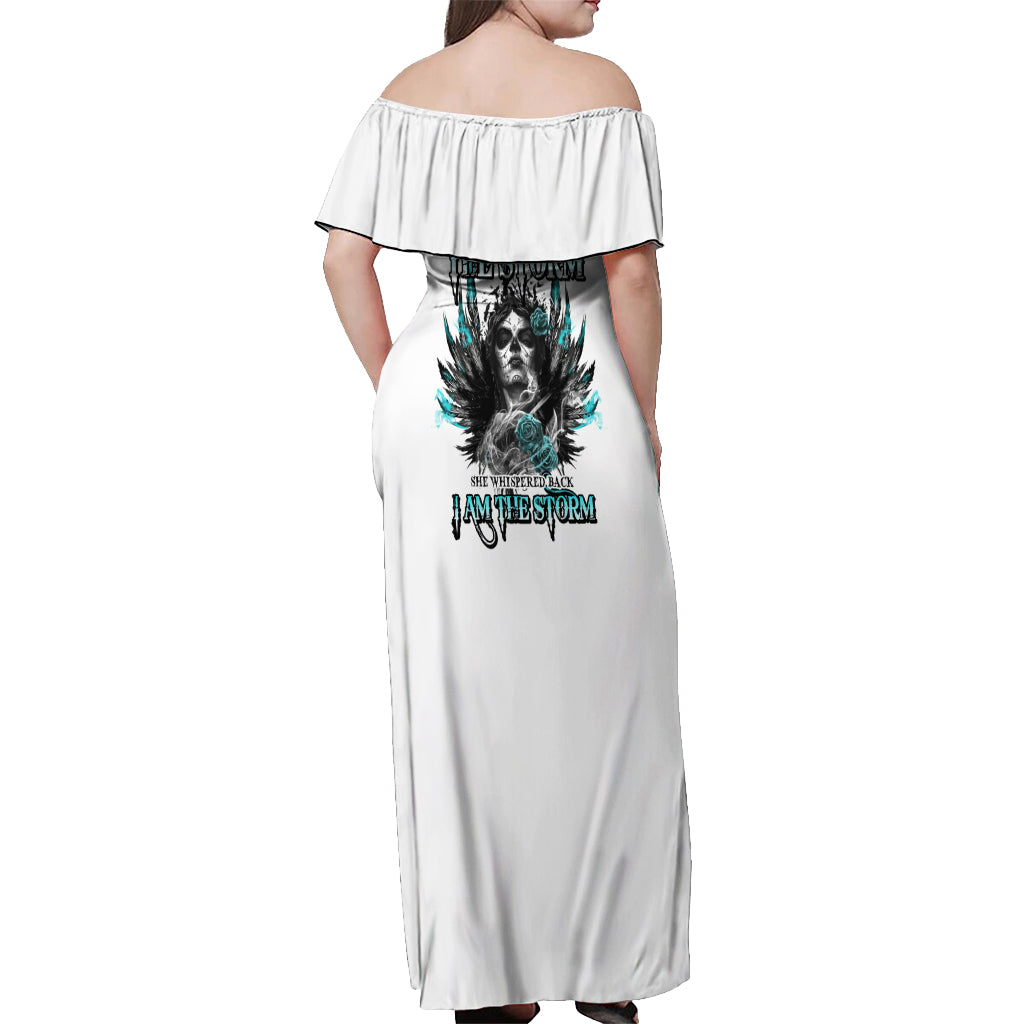 i-am-the-storm-sugar-skull-off-shoulder-maxi-dress