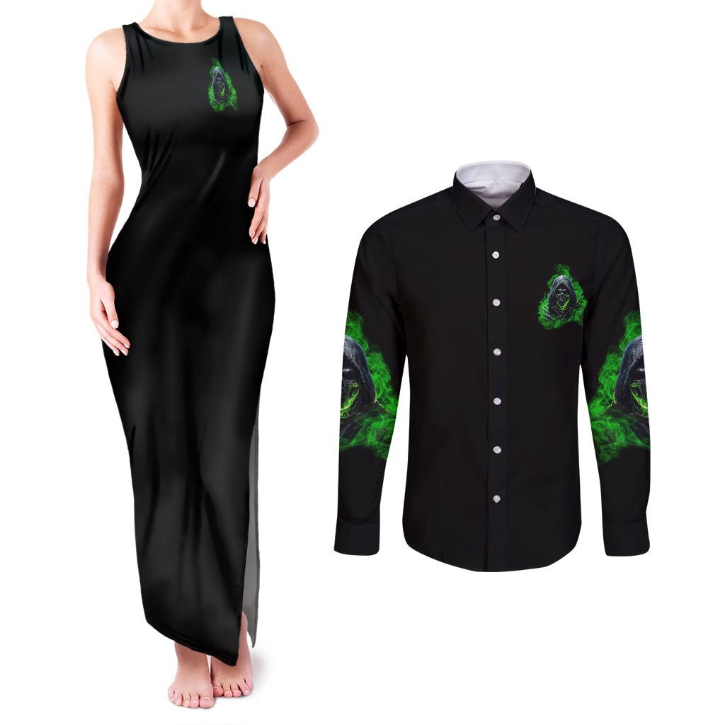 im-never-alone-my-demons-are-with-me-247-couples-matching-tank-maxi-dress-and-long-sleeve-button-shirt