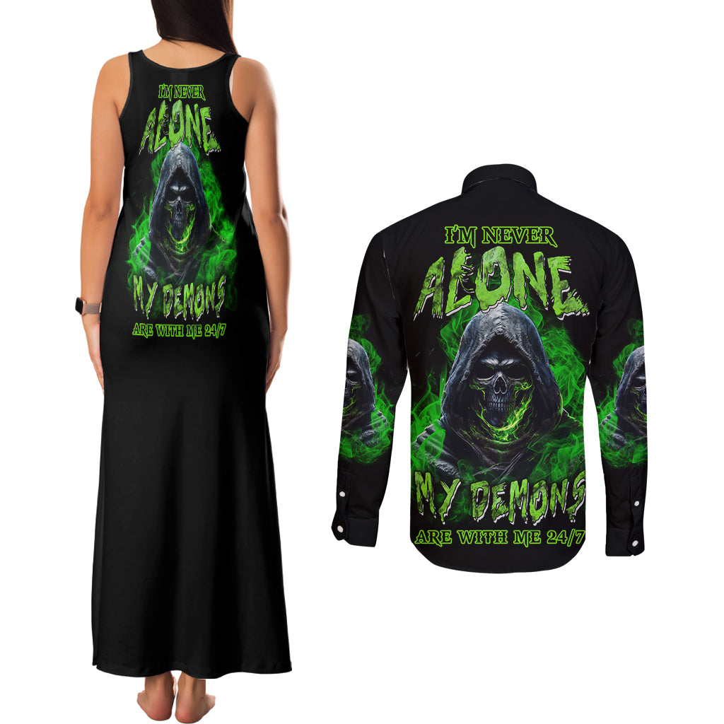 im-never-alone-my-demons-are-with-me-247-couples-matching-tank-maxi-dress-and-long-sleeve-button-shirt