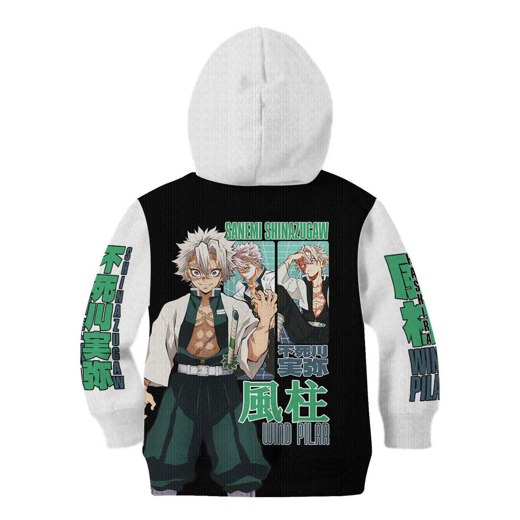Sanemi Shinazugawa V2 Demon Slayer Kid Hoodie Anime Style