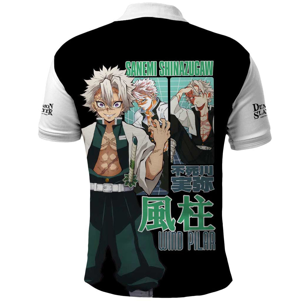 Sanemi Shinazugawa V2 Demon Slayer Polo Shirt Anime Style