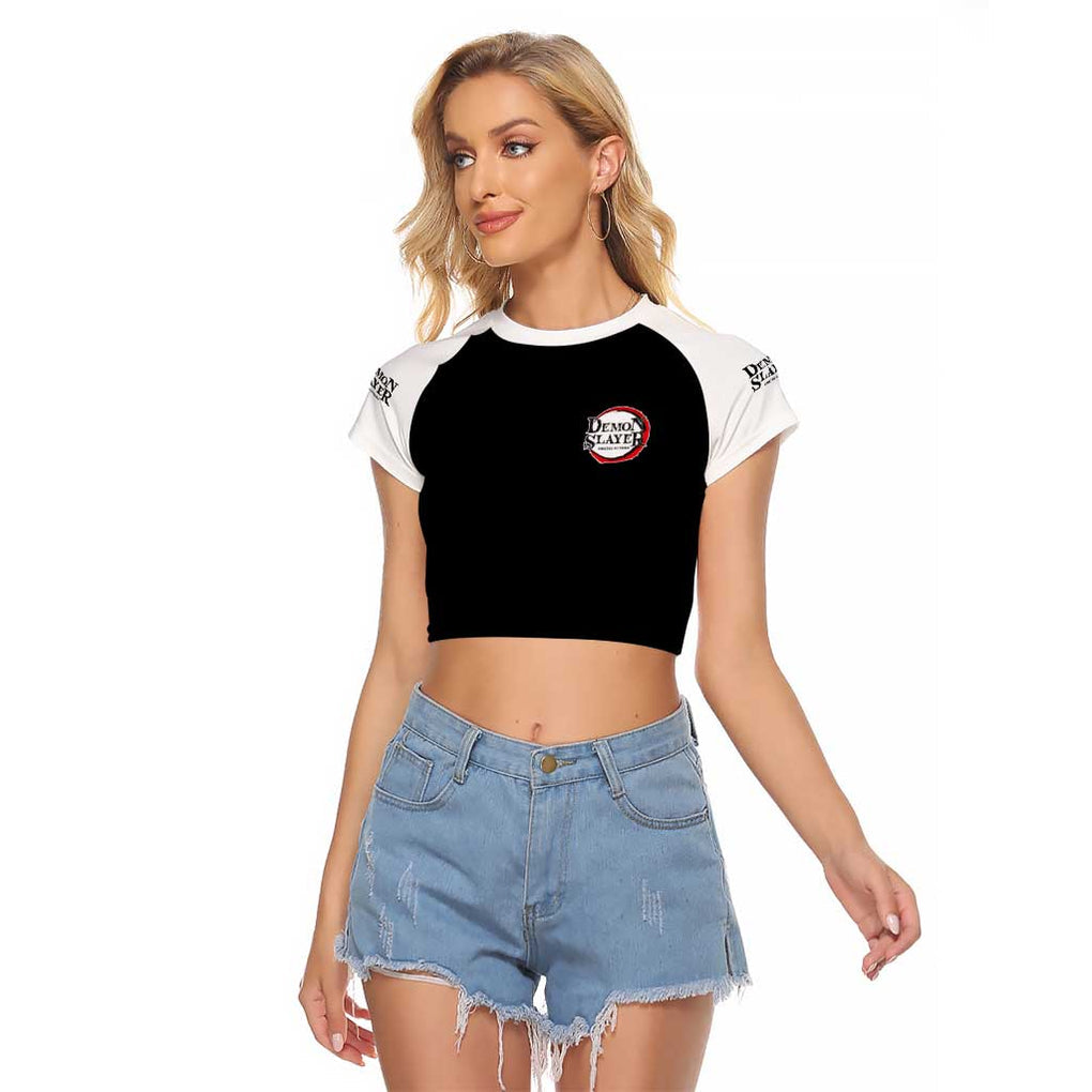 Sanemi Shinazugawa V2 Demon Slayer Raglan Cropped T Shirt Anime Style