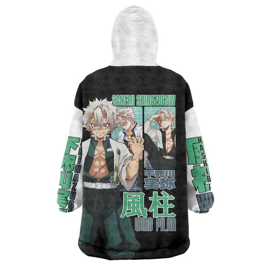 Sanemi Shinazugawa V2 Demon Slayer Wearable Blanket Hoodie Anime Style