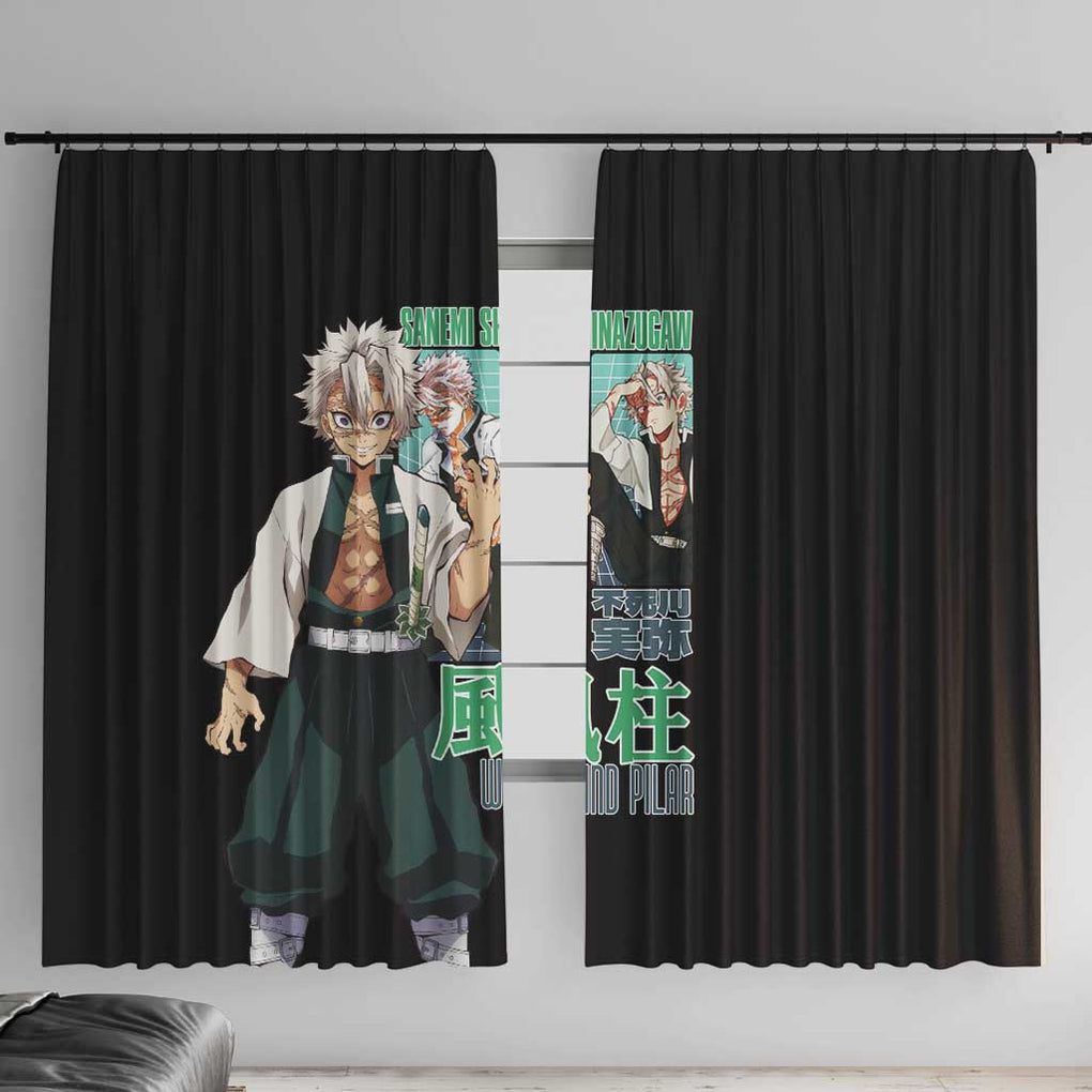 Sanemi Shinazugawa V2 Demon Slayer Window Curtain Anime Style
