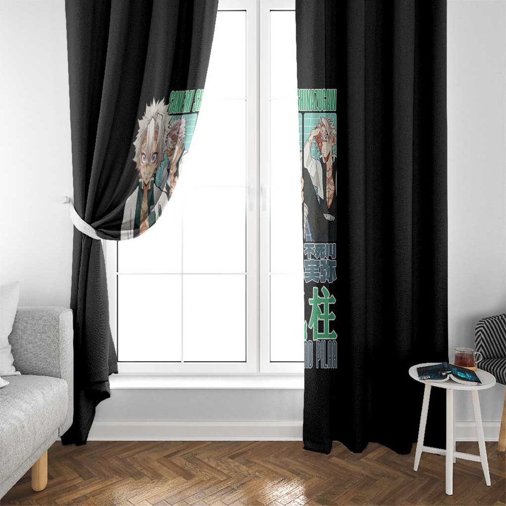 Sanemi Shinazugawa V2 Demon Slayer Window Curtain Anime Style