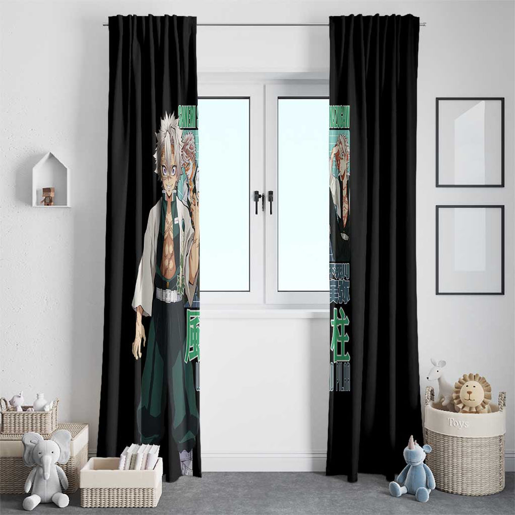 Sanemi Shinazugawa V2 Demon Slayer Window Curtain Anime Style