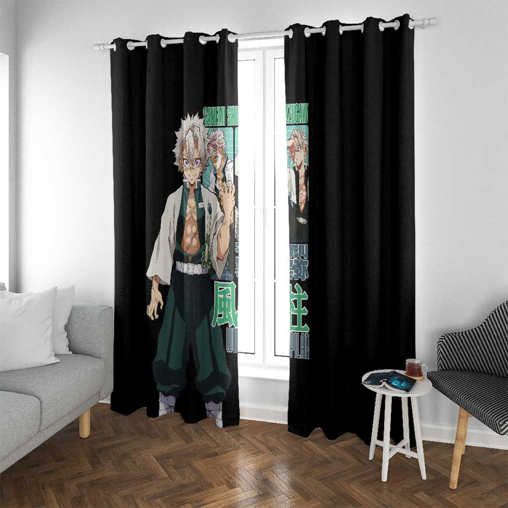 Sanemi Shinazugawa V2 Demon Slayer Window Curtain Anime Style