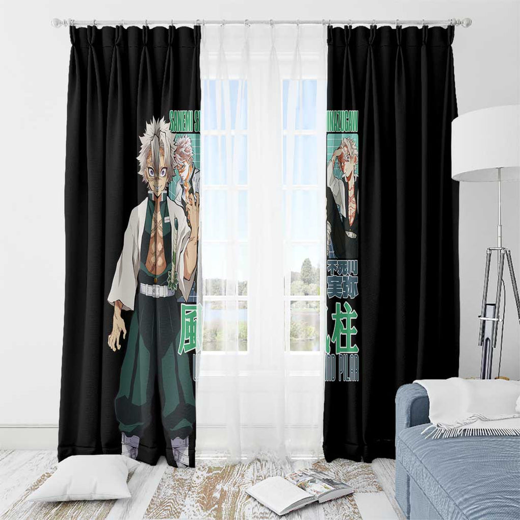 Sanemi Shinazugawa V2 Demon Slayer Window Curtain Anime Style