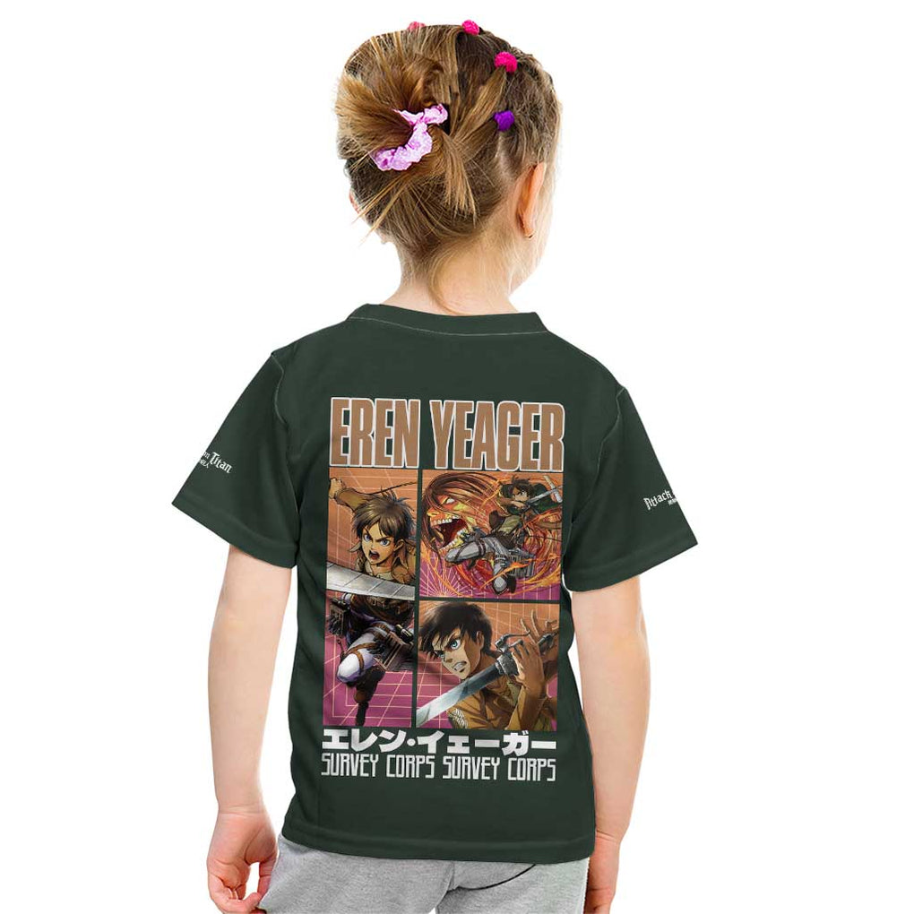 Eren Yeager - Attack on Titan Kid T Shirt Japan Anime Style