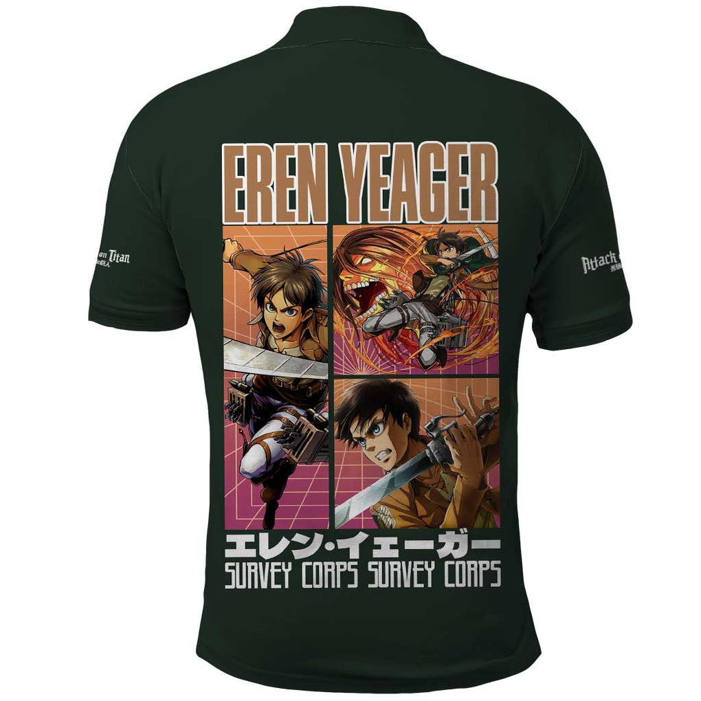 Eren Yeager - Attack on Titan Polo Shirt Japan Anime Style