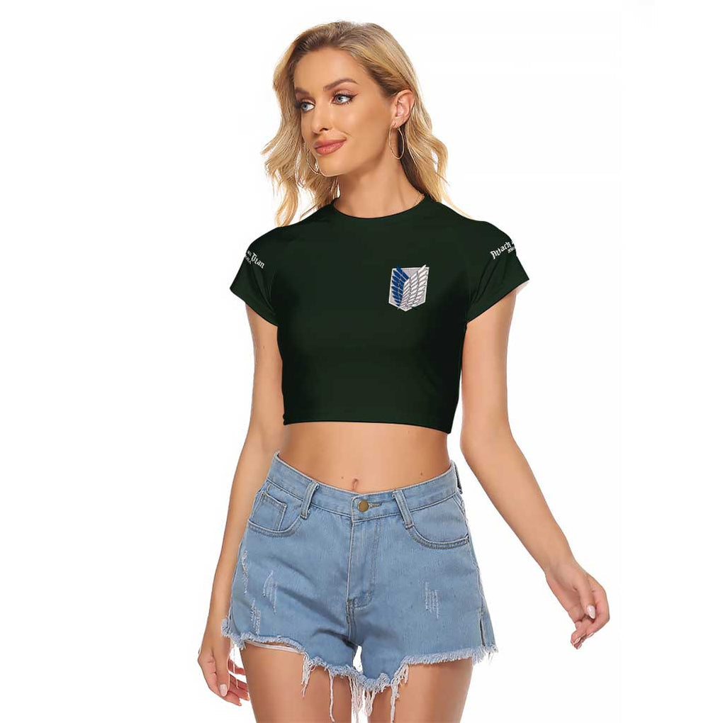 Eren Yeager - Attack on Titan Raglan Cropped T Shirt Japan Anime Style