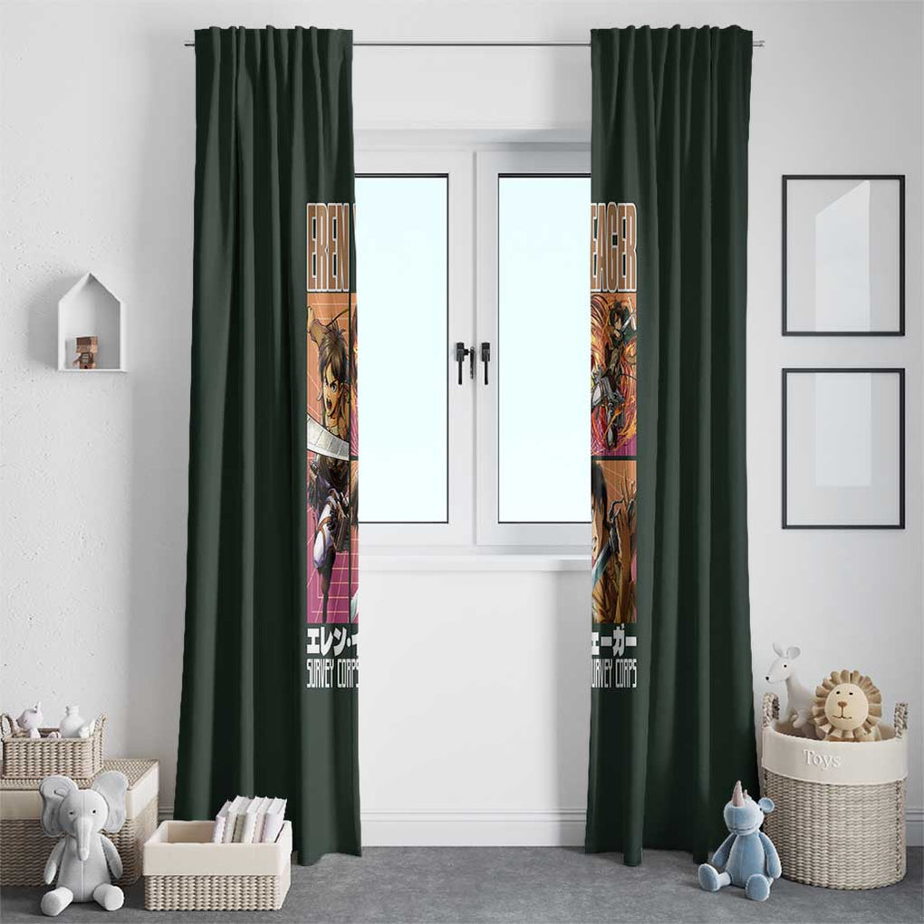 Eren Yeager - Attack on Titan Window Curtain Japan Anime Style