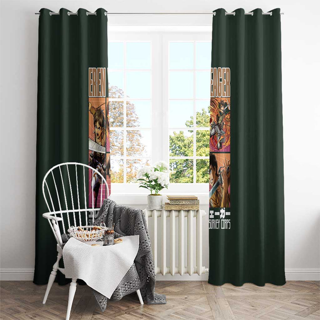 Eren Yeager - Attack on Titan Window Curtain Japan Anime Style